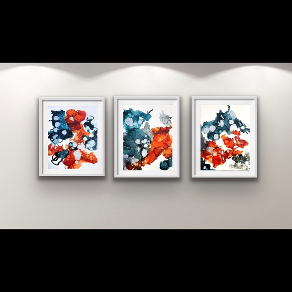 “THE REEF” Abstract Alcohol Ink Painting! - Picture 1 of 5